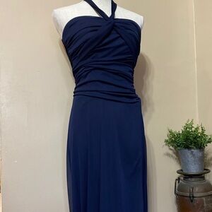 LONG navy blue dress size 6 formal